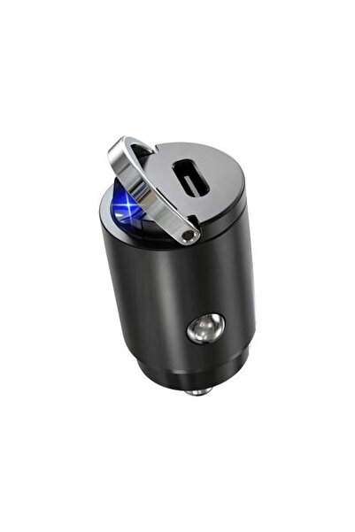 PRESTIGE CHARGE Hidden Design Car Charger, SuperFastCharge USB-C PD 30W, Fast Charging, Metal Body, Black