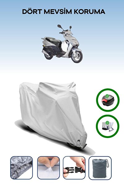 Breen حقيبة خلفية رمادية اللون وقماش محرك متوافق مع قانوني RS 125