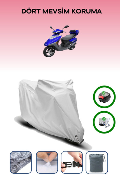 Breen Gray Rear Bag and Lock Compatible King Motor Spica 100 Compatible Motor...