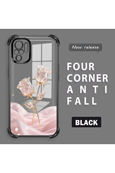 ucuc حافظة حماية من السيليكون الشفاف باللون الوردي الرومانسي المتوافقة مع Xia...