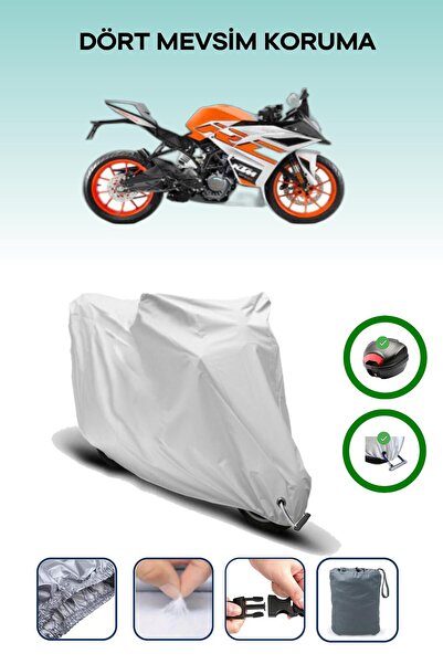 Breen حقيبة خلفية رمادية اللون ومتوافقة مع قماش المحرك المتوافق مع KTM 125 RC