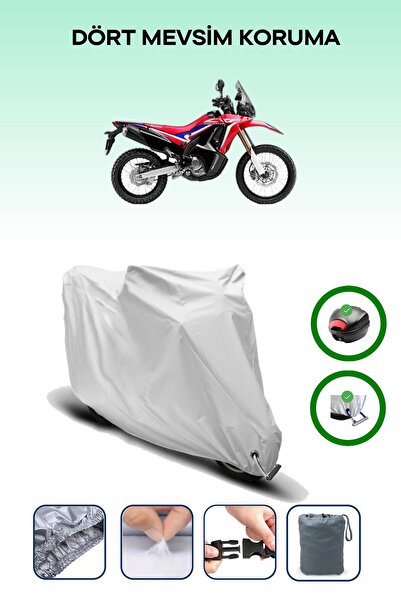 Breen حقيبة خلفية رمادية اللون ومتوافقة مع غطاء المحرك المتوافق مع هوندا CRF 250 رالي