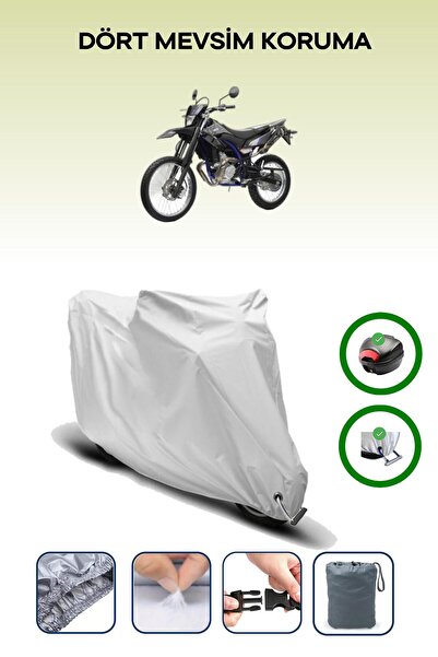 Breen Gray Rear Bag and Lock Compatible Yamaha Wr 125 R Compatible Motor Tarp...