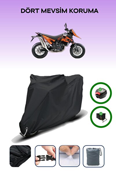 Breen حقيبة خلفية سوداء وقماش محرك متوافق مع KTM 690 Supermoto