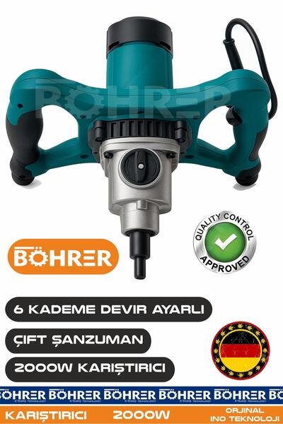 BÖHRER ALMAN DESİGNE BA011145 ÇİFT KADEME GÜÇ. VE HIZ MODU ŞANZUMAN - 6 KADEM...