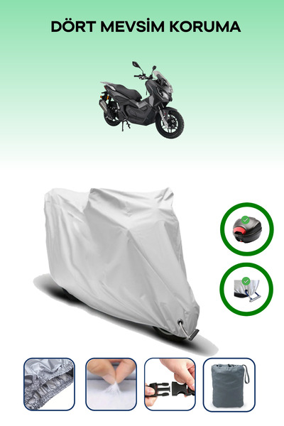 Breen Gray Rear Bag and Lock Compatible with Kanuni Seha 125 Compatible Motor...