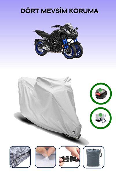 Breen حقيبة خلفية رمادية اللون ومتوافقة مع قماش المحرك المتوافق مع ياماها نيكين