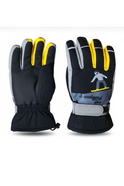 Kitti قفازات التزلج على الجليد للأطفال من سن 9 إلى 16 عامًا |   قفازات عاكسة للضوء مبطنة بالصوف ومقاومة للماء والرياح