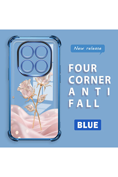 ucuc Xiaomi Redmi Note 14 Pro 4g Compatible Romantic Pink Rose Transparent Si...