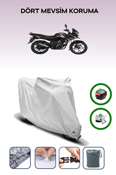 Breen حقيبة خلفية رمادية اللون ومتوافقة مع قماش المحرك المتوافق مع Bajaj Discover 150 F