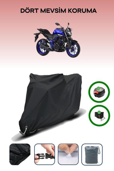 Breen حقيبة خلفية سوداء وقماش متوافق مع ياماها MT-25