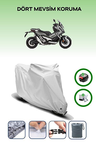 Breen Gray Rear Bag and Lock Compatible Honda X-Adv Compatible Motorcycle Tar...