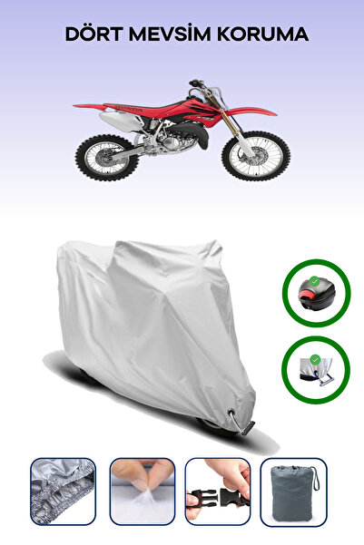 Breen Gray Rear Bag and Lock Compatible Honda Cr 85 Compatible Motor Tarpaulin
