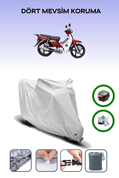 Breen Gray Rear Bag and Lock Compatible Kanuni Trodon XS 50 Compatible Motorc...
