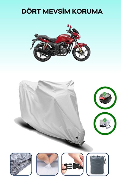 Breen Gray Rear Bag and Lock Compatible Hero Hunk Compatible Motorcycle Tarpa...