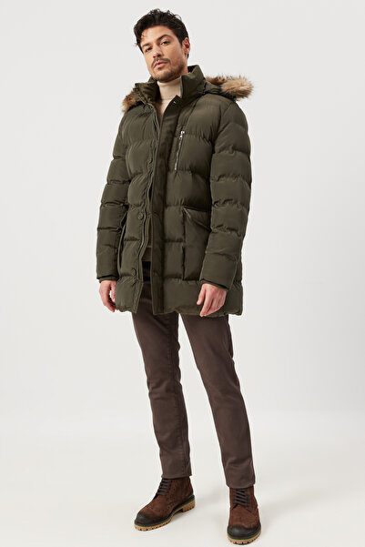 ALTINYILDIZ CLASSICS Khaki Standard Fit Regular Cut Cold Resistant Casual Coat