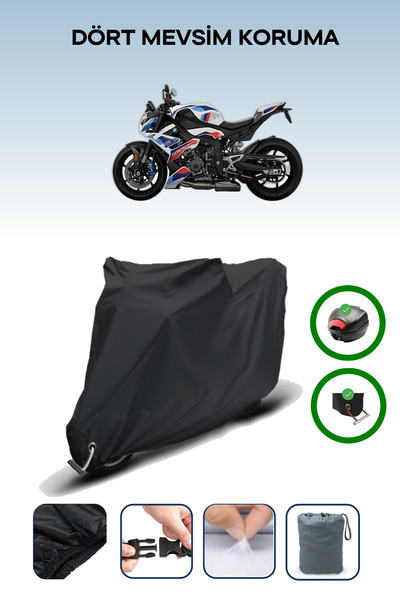 Breen حقيبة خلفية سوداء وقماش متوافق مع دراجة BMW M 1000 R