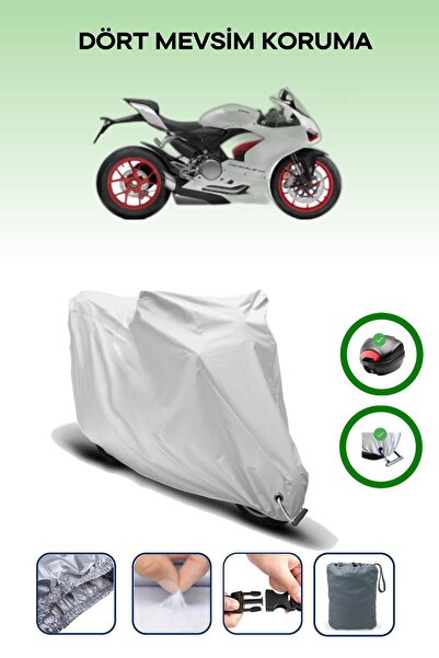 Breen حقيبة خلفية رمادية اللون ومتوافقة مع قماش المحرك المتوافق مع دوكاتي بانيجالي آر