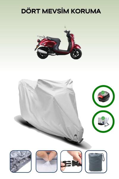 Breen حقيبة خلفية رمادية اللون ومتوافقة مع قماش المحرك المتوافق مع RKS Pollo 50