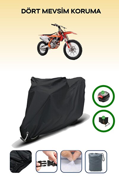 Breen Black Rear Bag and Lock Compatible Ktm 250 Sxf Compatible Engine Cover