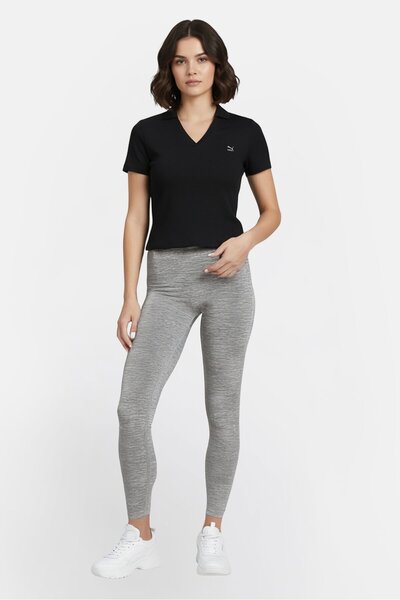 Puma Women Slim Fit Short Sleeve Training Polo Shirt, Black