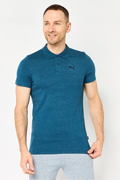 Puma Men Sportswear Fit Short Sleeve Outdoor Polo Shirt, Sea Heather