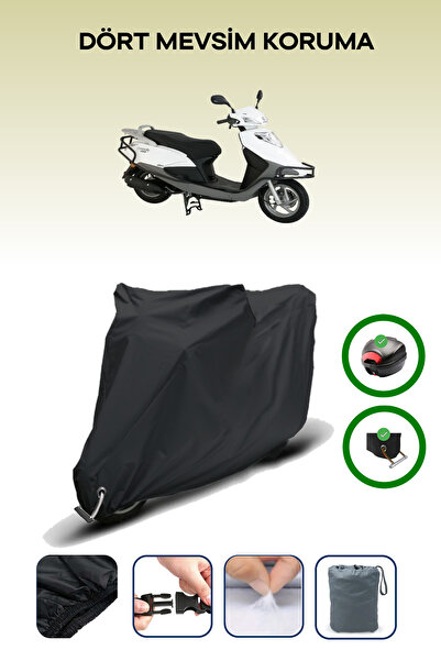 Breen حقيبة خلفية سوداء وقماش محرك متوافق مع Abush Speedy 110i