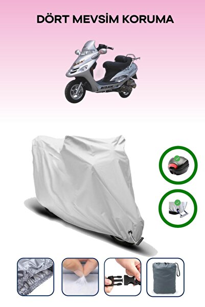 Breen Gray Rear Bag and Lock Compatible Bisan Pacific 150 Compatible Motorcyc...