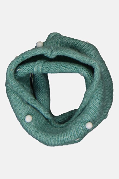 Reserved Toddlers Girl Knitted Applique Snood, Green