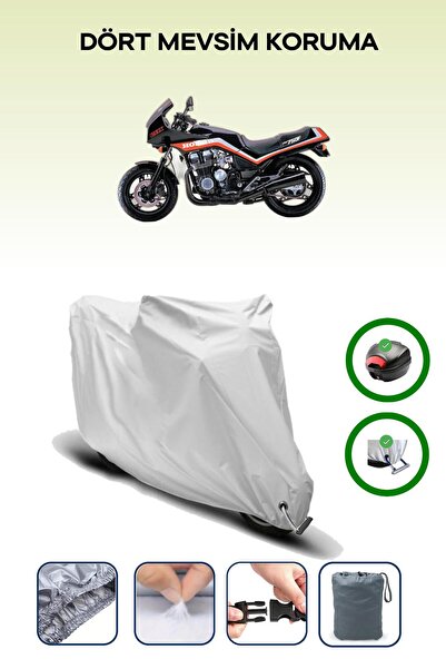 Breen حقيبة خلفية رمادية اللون ومتوافقة مع غطاء المحرك المتوافق مع هوندا CBX 750 F