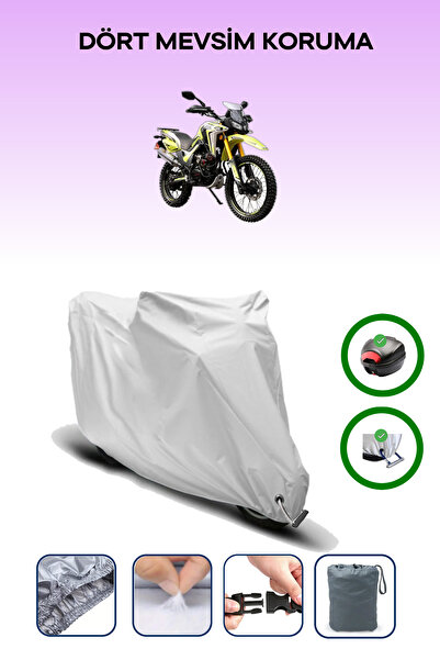Breen Gray Rear Bag and Lock Compatible Arora Cr250 Compatible Motorcycle Tar...