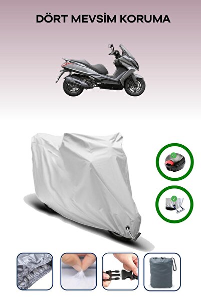 Breen Gray Rear Bag and Lock Compatible Kymco Downtown 125I Compatible Motorc...