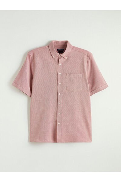 LC Waikiki MG TRENDEN ΕΚΠΛΗΚΤΙΚΕΣ ΠΡΟΣΦΟΡΕΣ Ανδρικό πουκάμισο μπορντό με κανο...