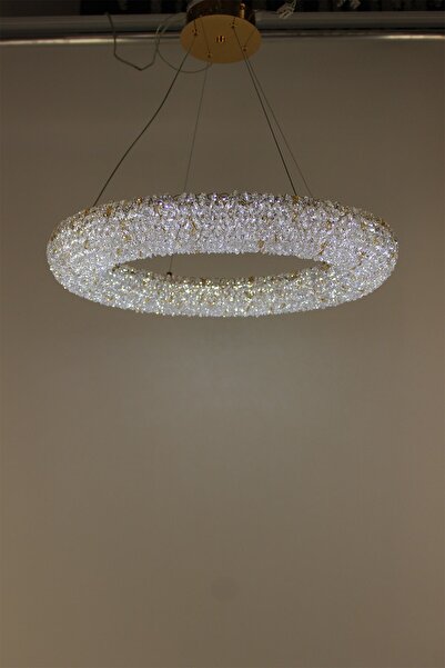 GN GEN AYDINLATMA Lüks İtalyan Prizma Tasarım Kristal Taşlı 3 Renk Led Gold A...