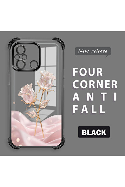 ucuc حافظة حماية من السيليكون الشفاف باللون الوردي الرومانسي المتوافقة مع هات...