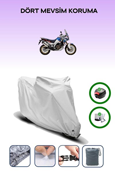 Breen Gray Tail Bag and Lock Compatible Honda Crf1000L Africa Twin Adventure ...