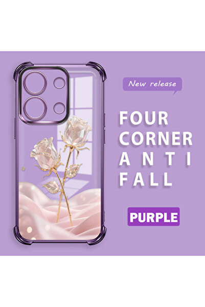 ucuc حافظة حماية من السيليكون الشفاف باللون الوردي الرومانسي المتوافق مع هاتف...