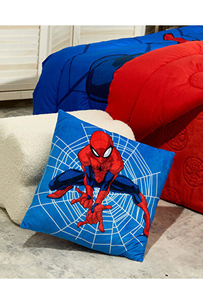 REDTAG Red And Blue Spiderman Printed Cushion
