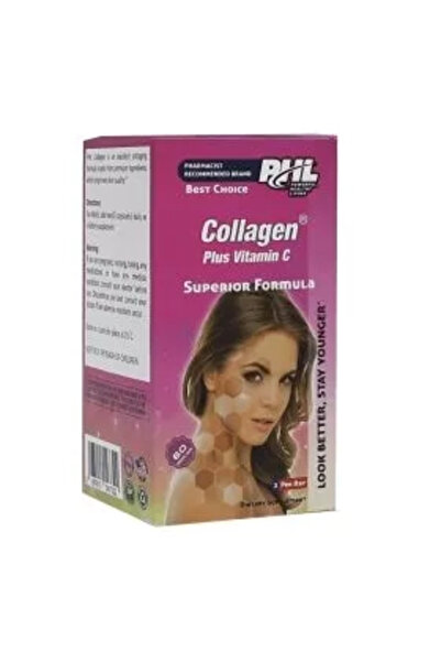 phl كبسولات نباتية من الكولاجين وفيتامين سي، عبوة من 60 كبسولة