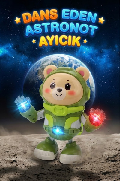 craftivio Dans Eden Astronot Ayıcık Robot - Işıklı Müzikli ve Hareketli Uzay ...