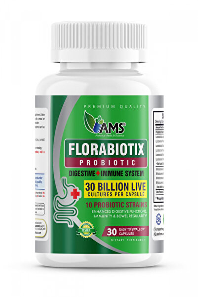 AMS كبسولات فلورابيوتيكس بروبيوتيك 30 مليار 30 كبسولة
