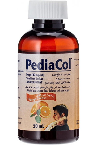 PediaCol قطرات بنكهة البرتقال، 50 مل