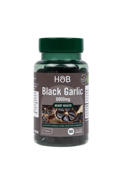 Holland & Barrett كبسولات الثوم الأسود 6000 ملغ لصحة القلب والمناعة، عبوة من ...