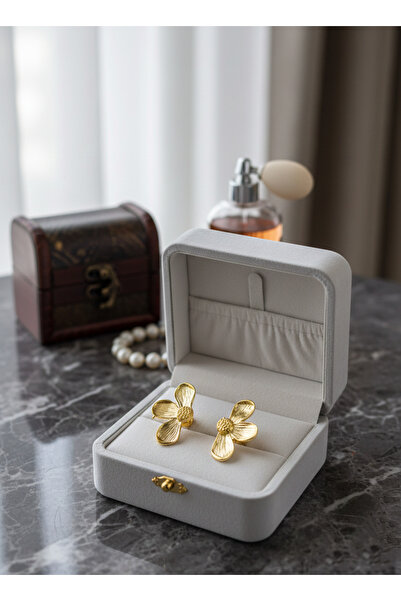 MAISON GLOWEN أقراط ديزي نسائية باللون الذهبي