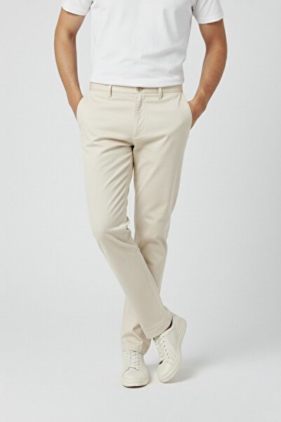 Wkm Denim Ανδρικό παντελόνι από λινό με κανονική εφαρμογή, άνετο και casual