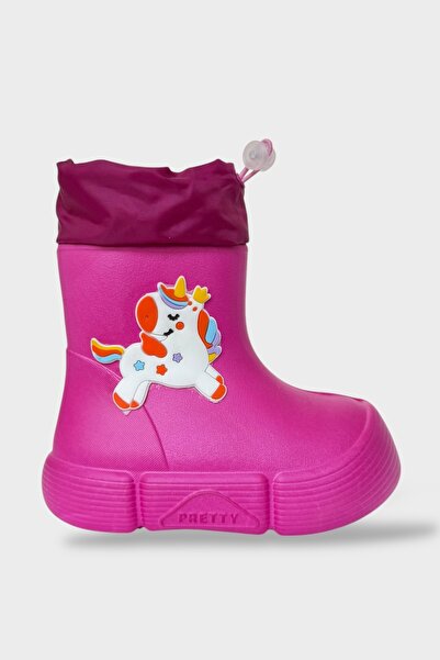 Khayt Пухкави, леки, водоустойчиви детски дъждовни ботуши с подплата от флис