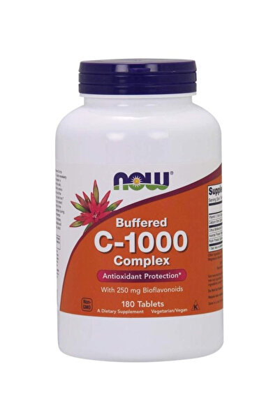 Now Foods Buffered C-1000 Complex With 250mg Of Bioflavonoids - 180 Tablets