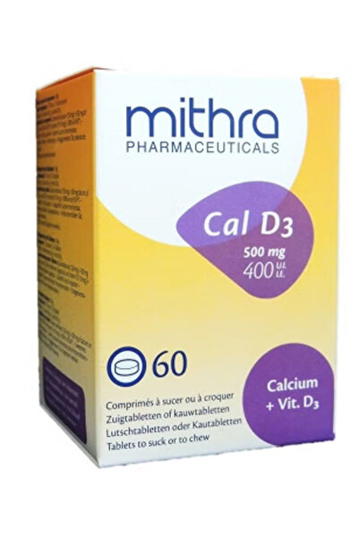 Mithra كال د3 يدعم صحة العظام وامتصاص الكالسيوم، 500 ملغ، 60 قرصًا