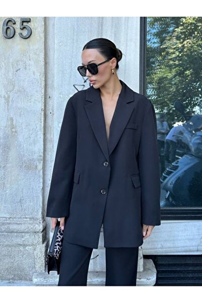 My Blog Black Oversized Jacket - 98612