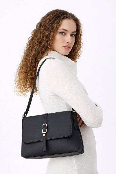 Timburly Τσάντα ώμου με μεταλλική αγκράφα και ρυθμιζόμενο λουράκι